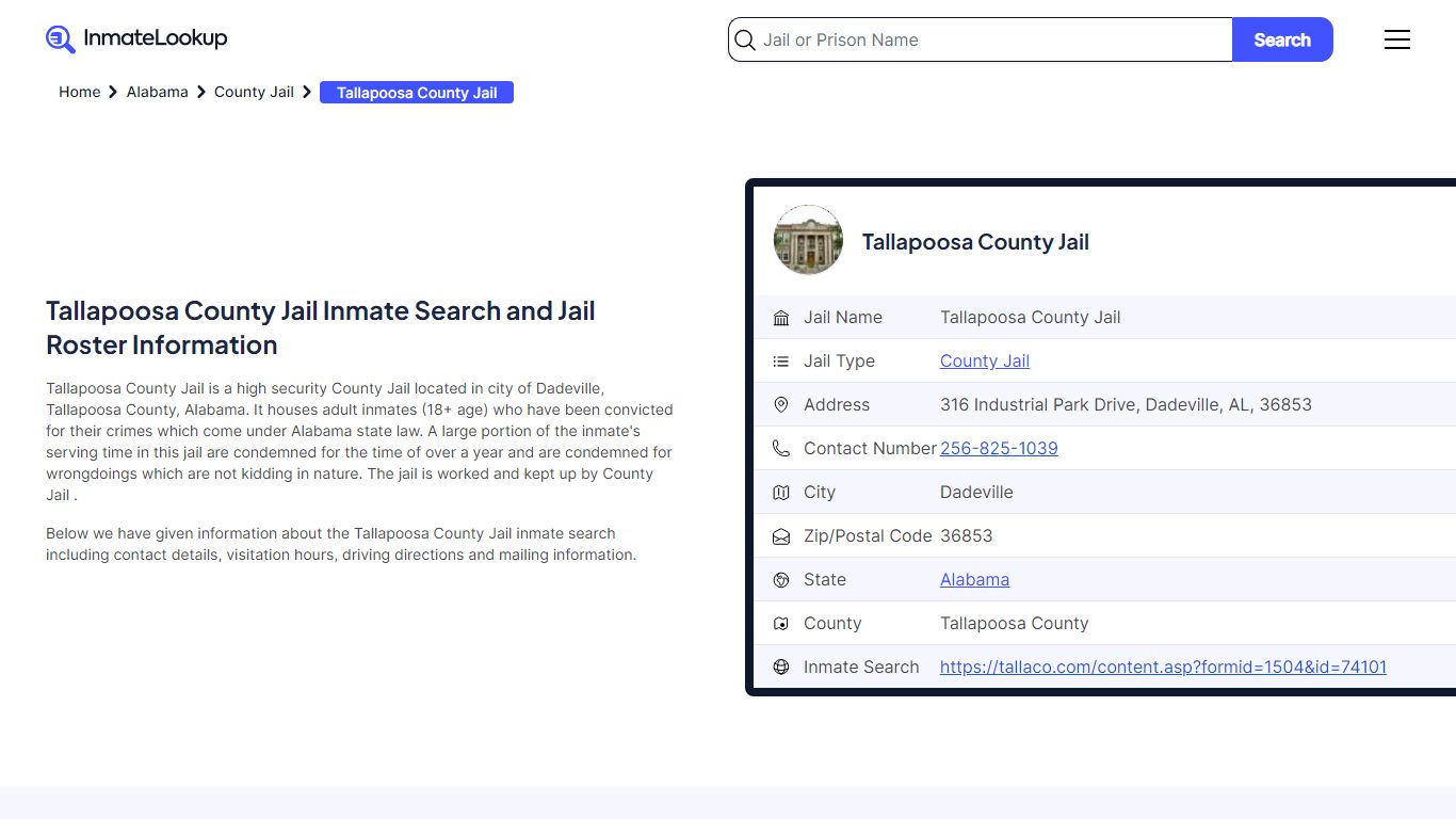 Tallapoosa County Jail Inmate Search, Jail Roster, Bookings, Arrests ...